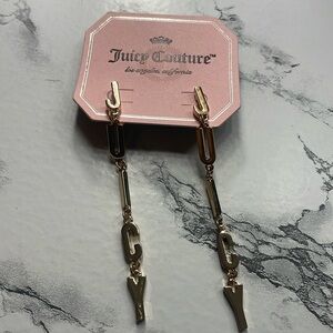 NWT JUICY COUTURE earrings drop logo